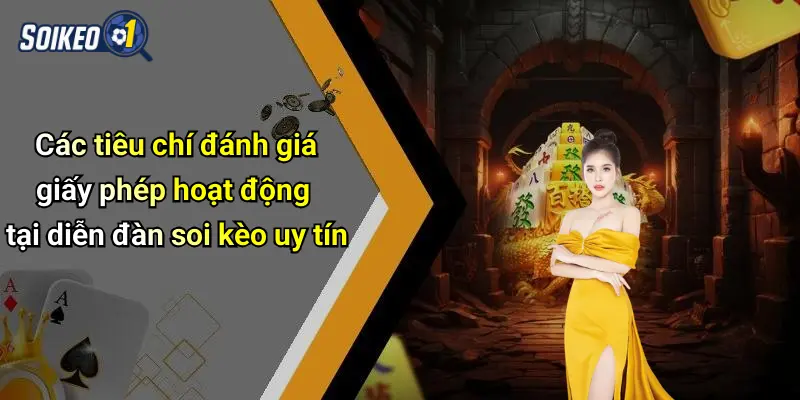 Các tiêu chí đánh giá giấy phép hoạt động tại diễn đàn soi kèo uy tín