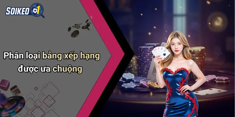 Phân loại bảng xếp hạng được ưa chuộng